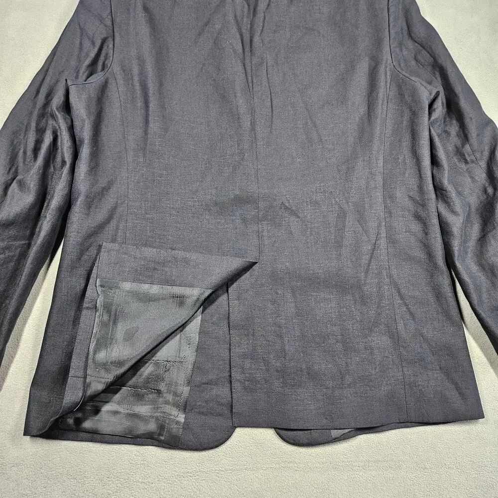 J. Crew Linen Blazer Mens 44R Black Two-Button Wedding 27